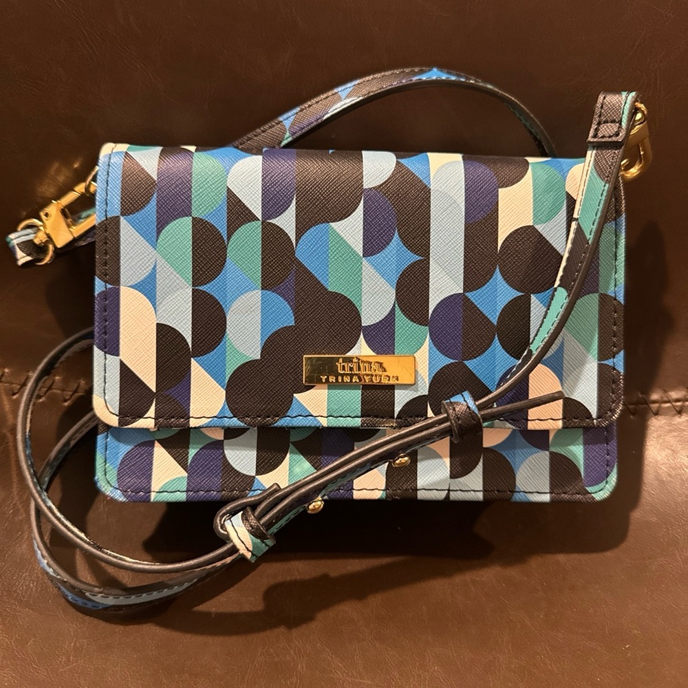 TRINA TURK multicolor cell phone crossbody bag wallet
